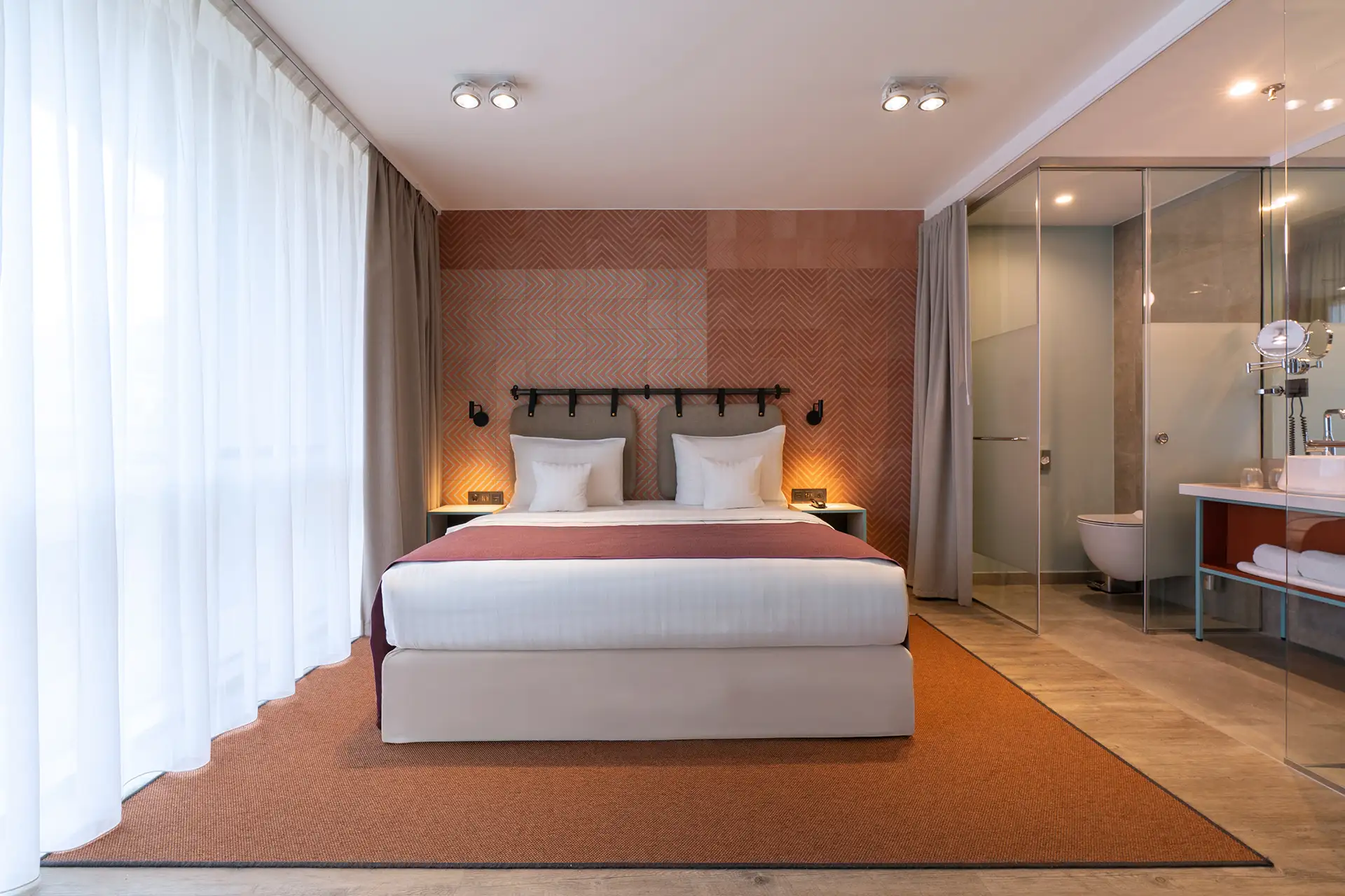Cortile Hotel Kilátás A Cortile Hotel Budapest szobájából nyíló kilátás, szálláshely fotózás