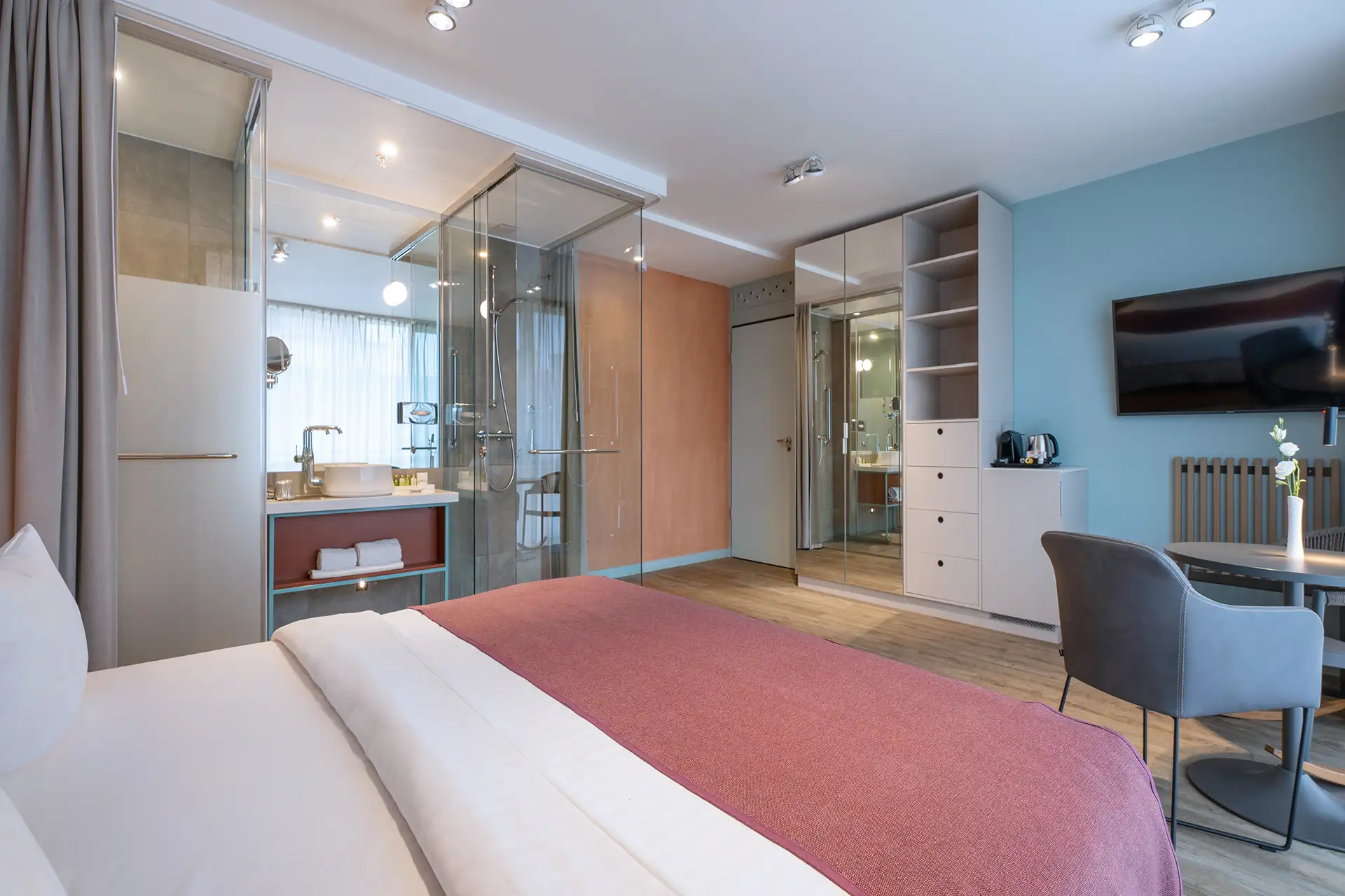 Cortile Hotel Belső Tér A Cortile Hotel Budapest boutique szobájának belső tere, enterior fotózás